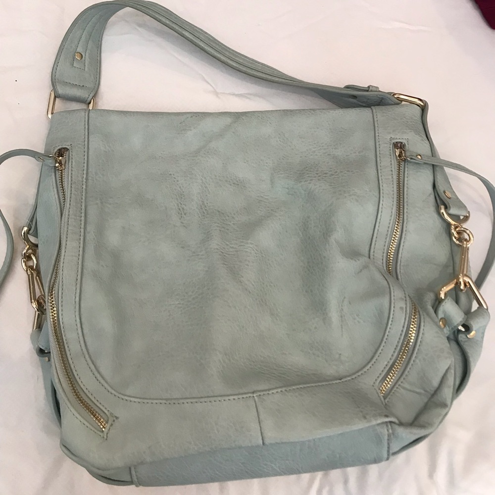 Baby blue handbag